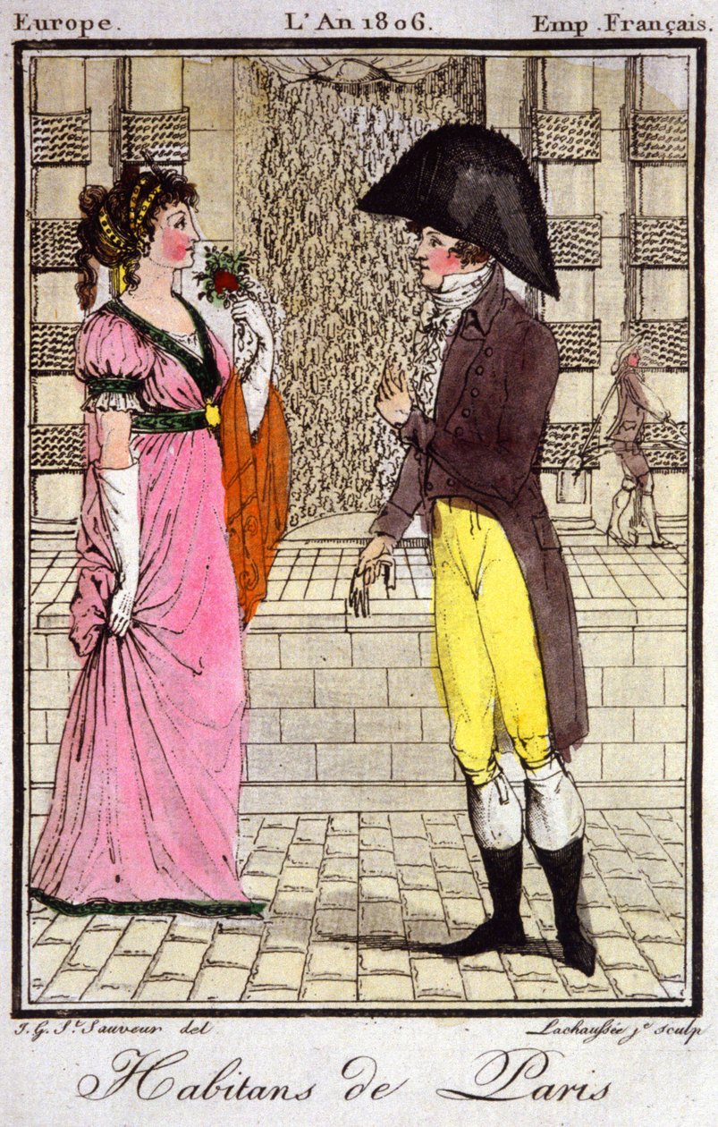 Abitanti di Parigi nel 1806. 1810 (incisione) da Unbekannter Künstler