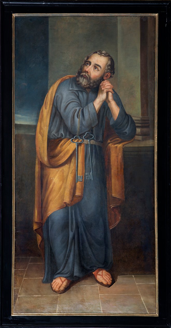 Chiesa parrocchiale (Parochiekerk Sint-Pieter). Dipinto. San Pietro. da Unbekannter Künstler