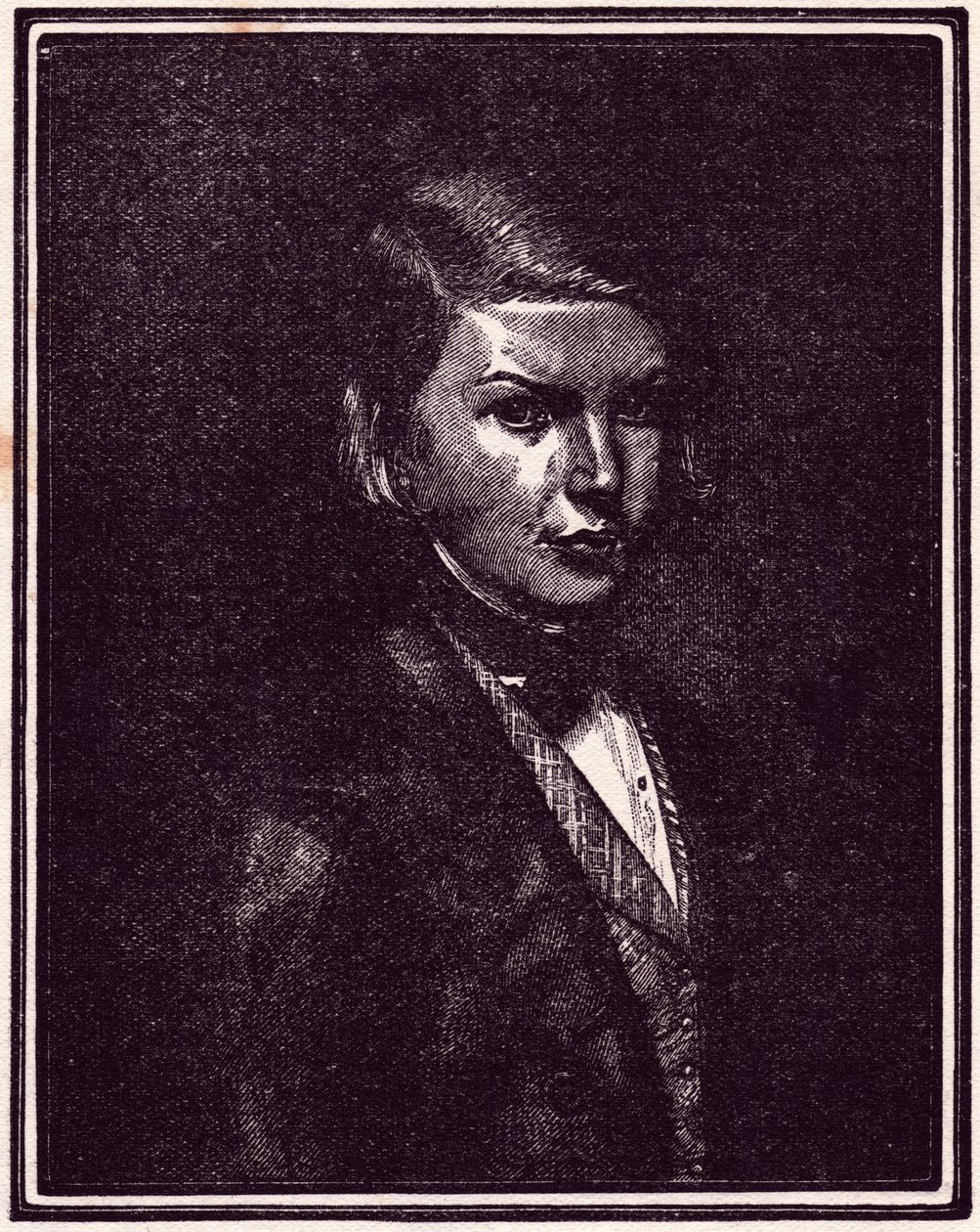 Ritratto di Victor Hugo (incisione) da Unbekannter Künstler