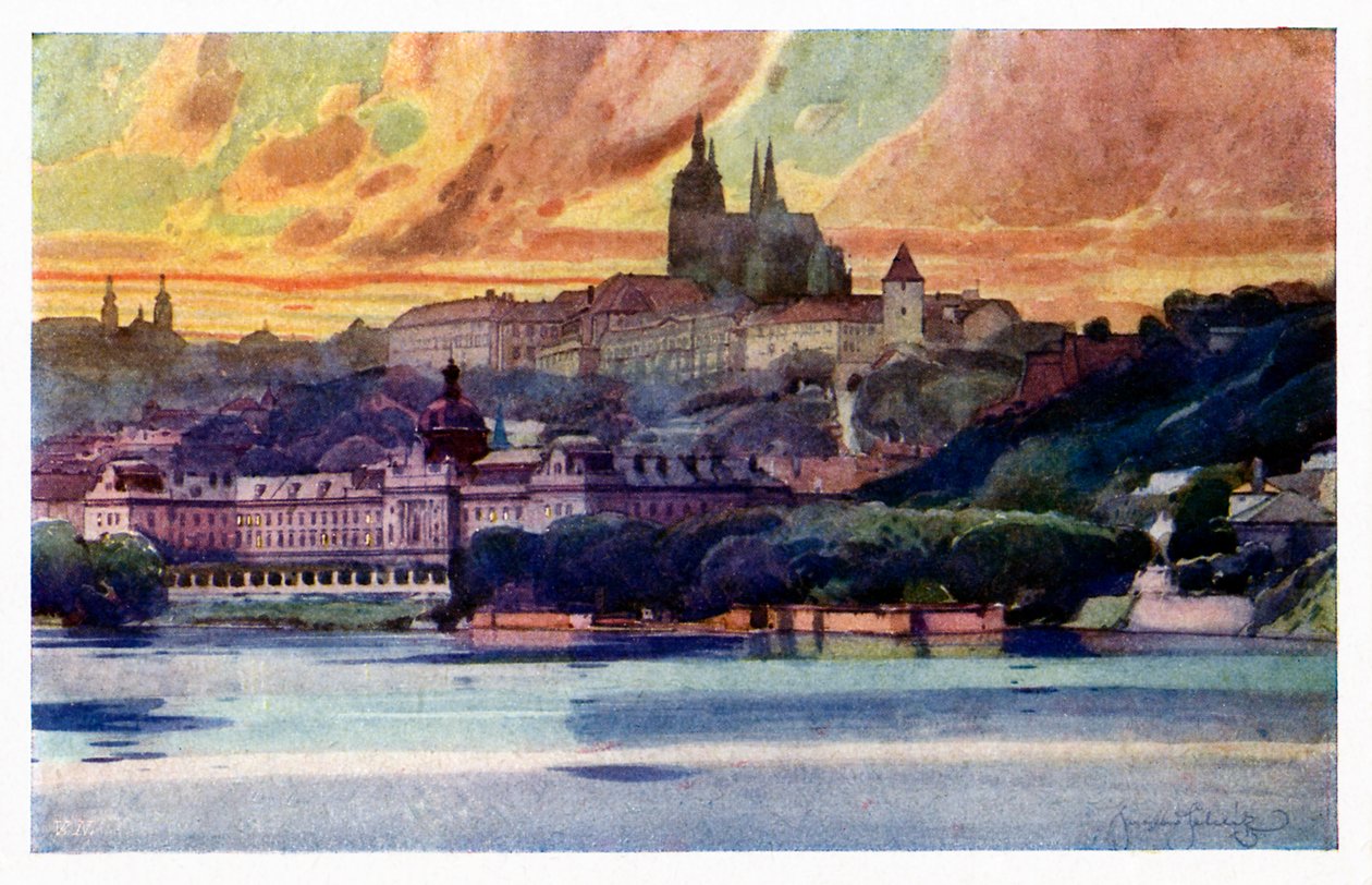 Praga: Castello e Accademia di Straka da Unbekannter Künstler