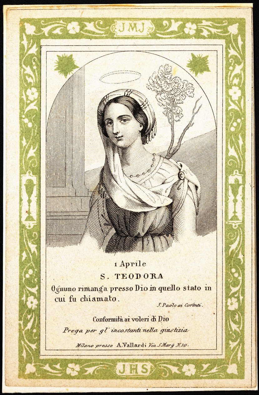 Santa Teodora, inizio XX secolo da Unbekannter Künstler