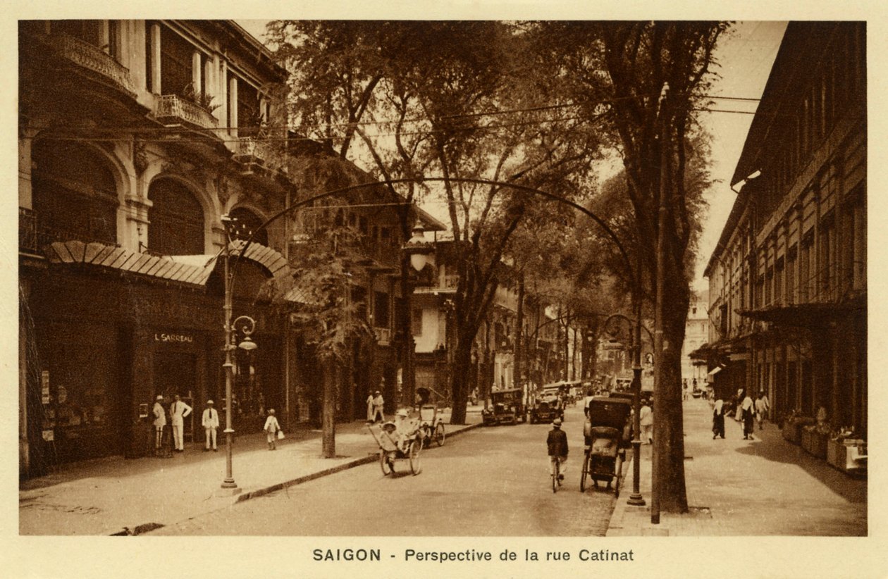 Veduta di strada di Saigon da Unbekannter Künstler