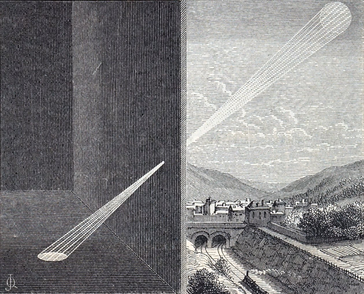 Il foro di una camera oscura. da Unbekannt