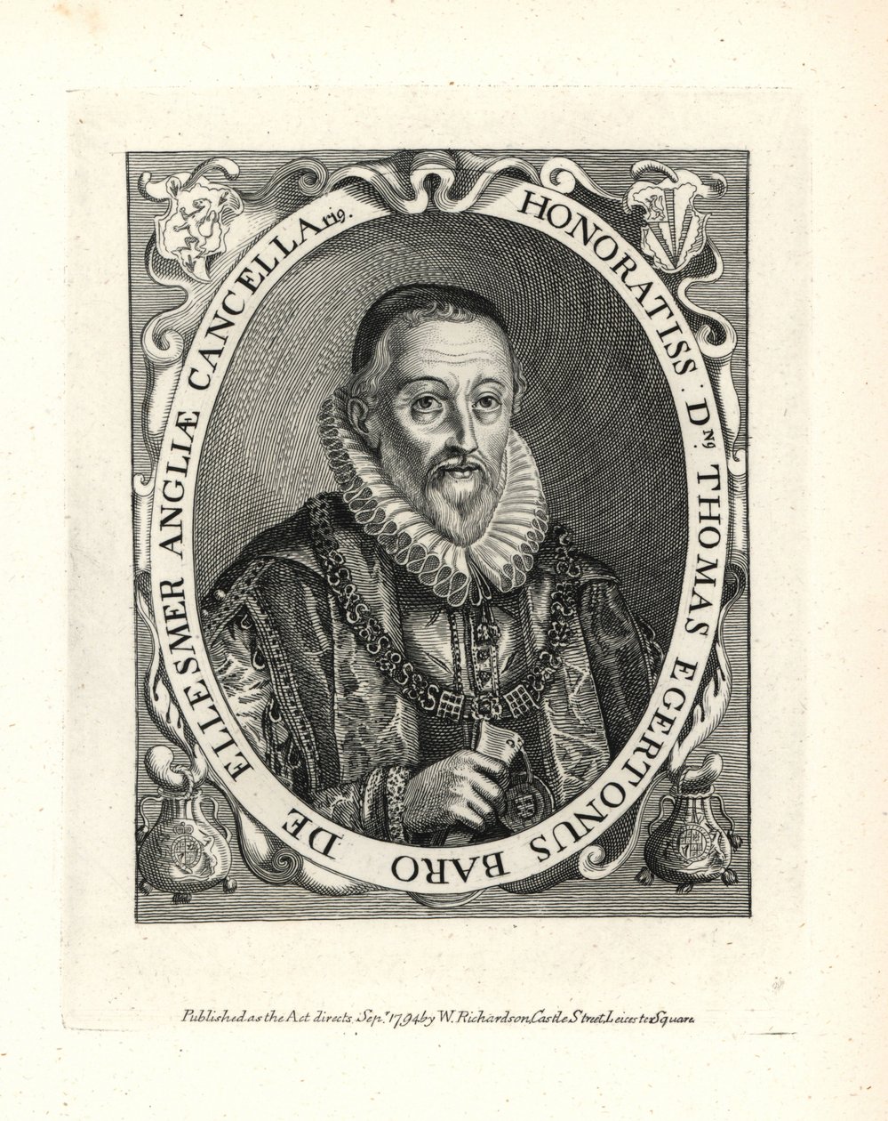 Thomas Egerton (1540-1617) da Unbekannter Künstler