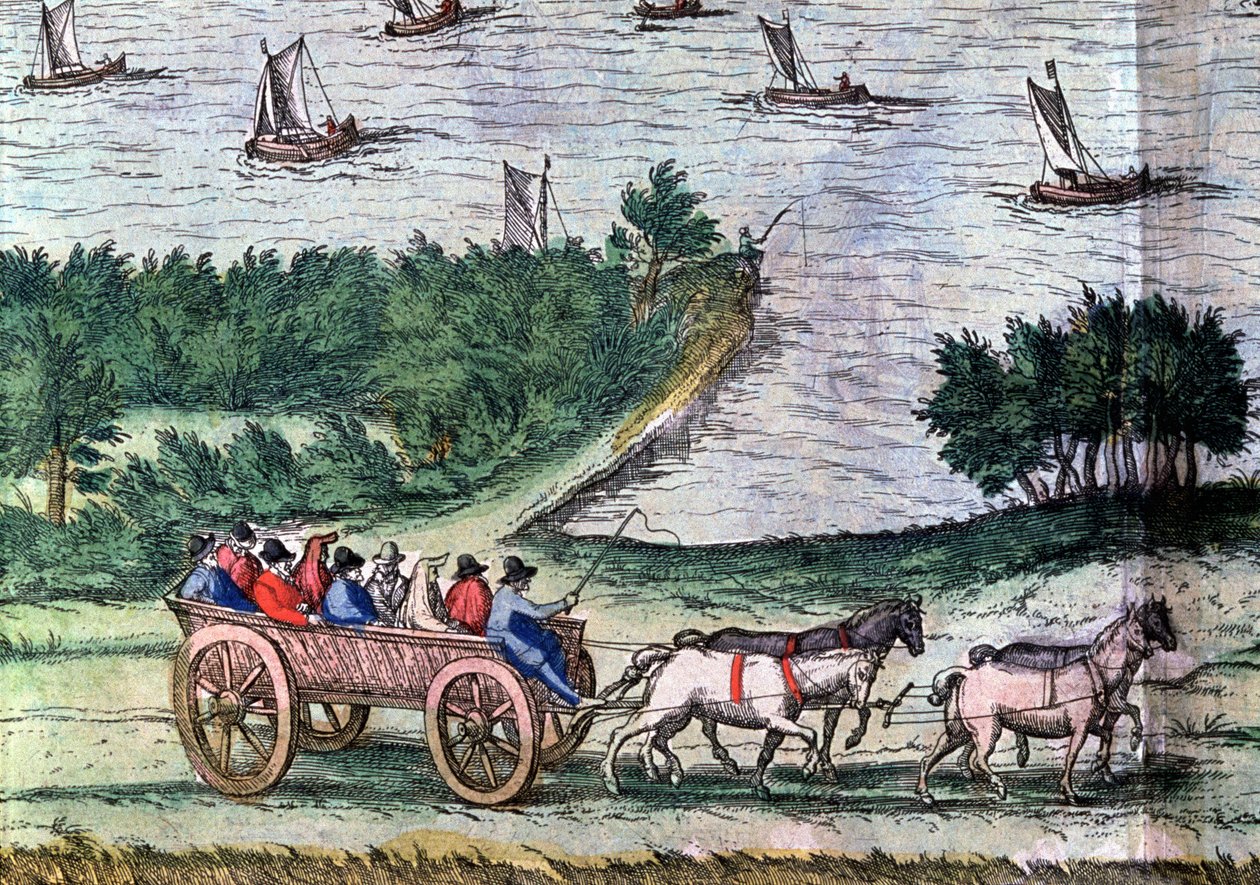 Trasporto in carrozza di vimini da Unbekannter Künstler
