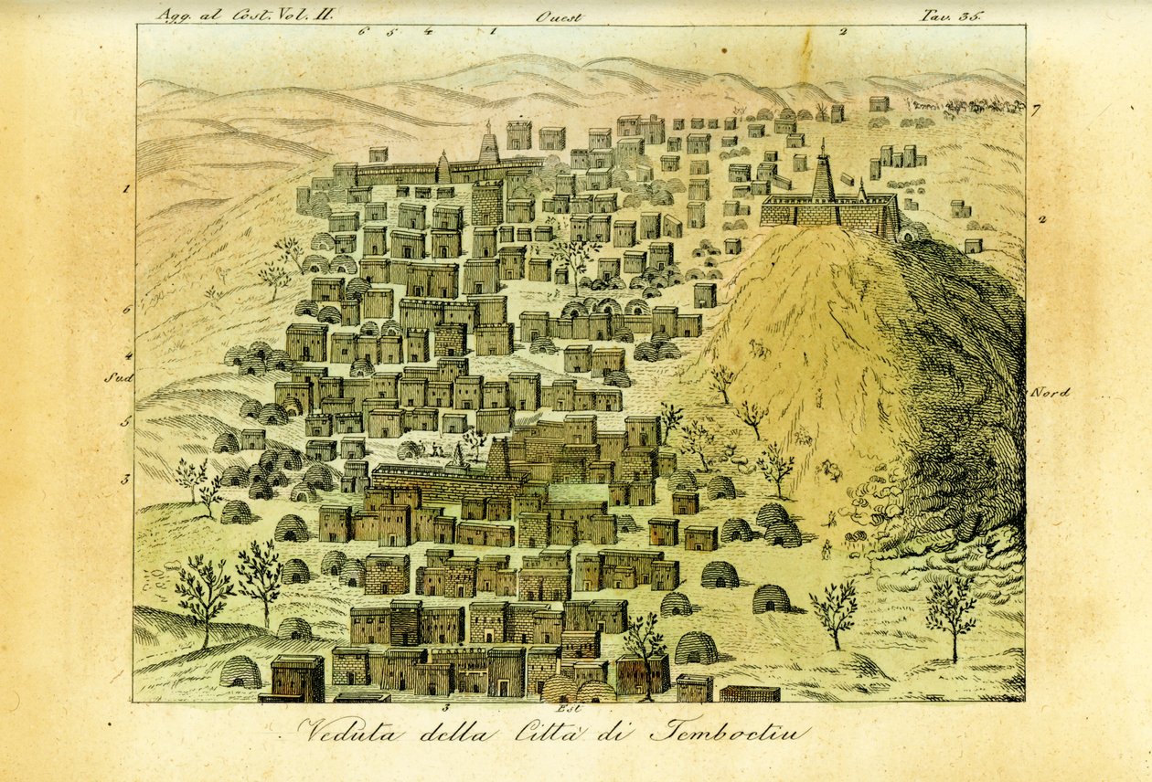 Veduta della città di Timbuktu, Mali da Unbekannt