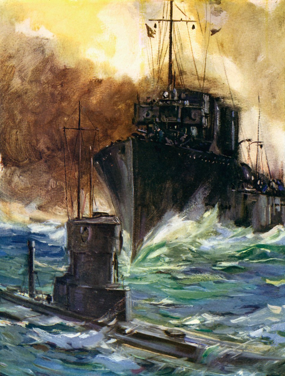 Prima Guerra Mondiale - H.M.S. Badger da Unbekannter Künstler