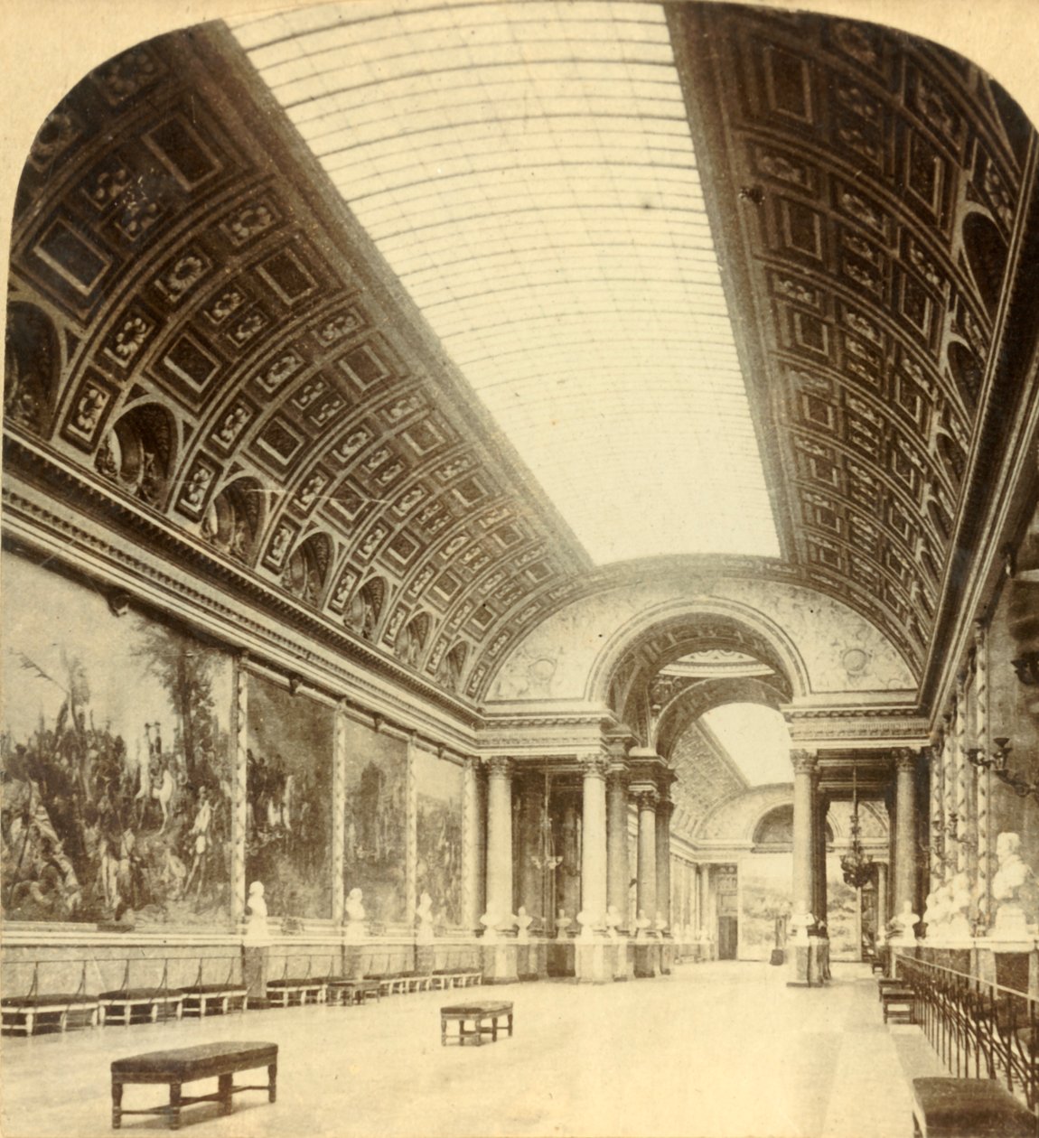 Galleria delle Battaglie, Versailles, c1900 da Underwood and Underwood