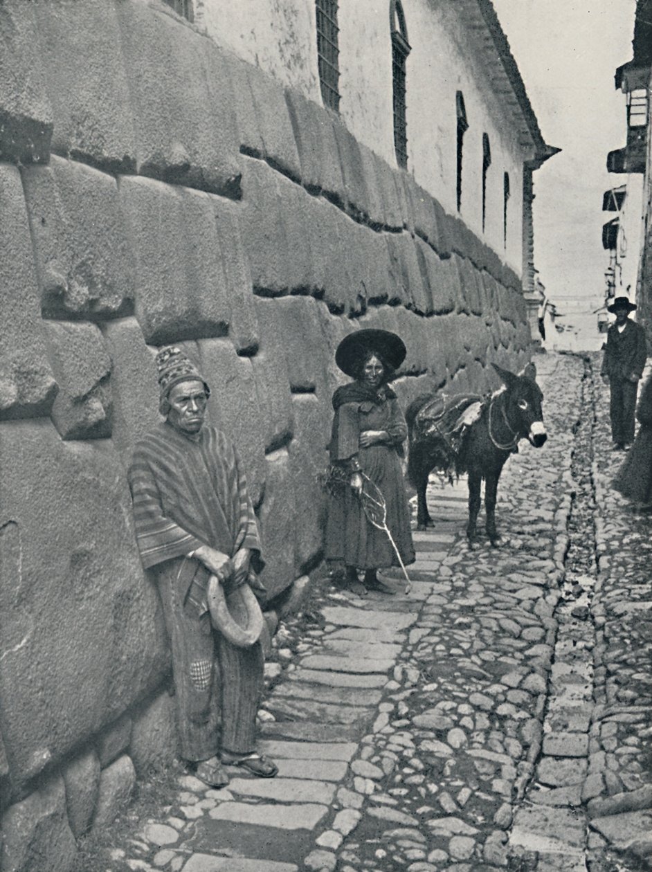 Mura Inca, Cuzco, 1916 da Underwood and Underwood