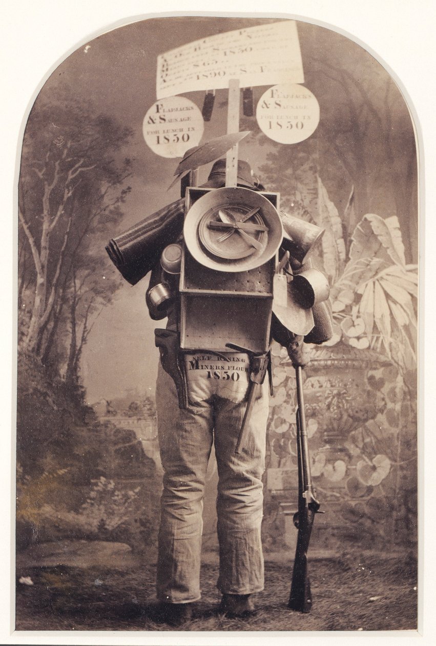 ["Forty-niner" Street Advertiser in Studio, San Francisco]. da Unidentified