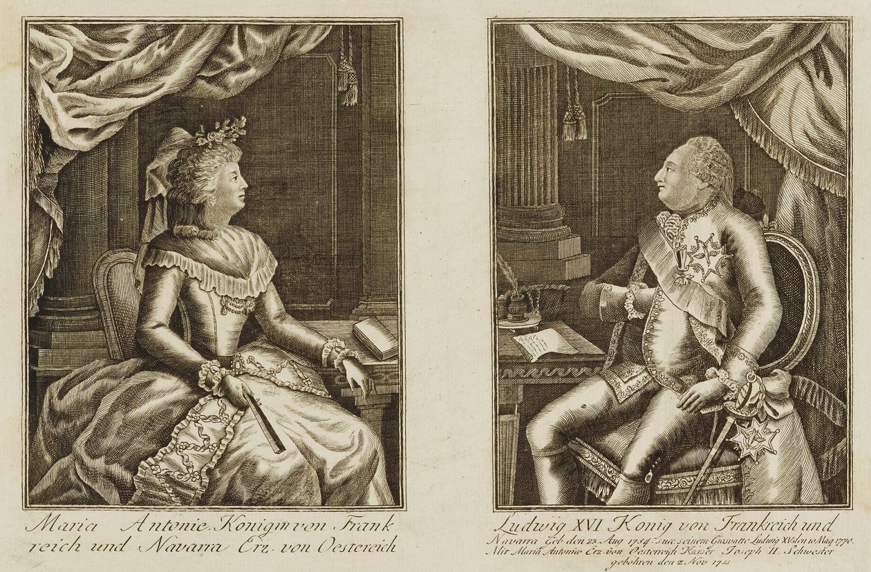 Maria Antonia e Luigi XVI da Unidentified