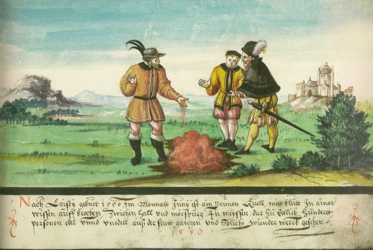 Fonte di sangue, giugno 1550, tra Halle e Merseburg da Unknown