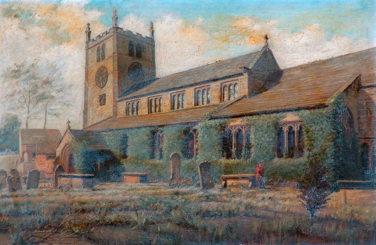 Chiesa parrocchiale, Bingley, c.1892 da Unknown
