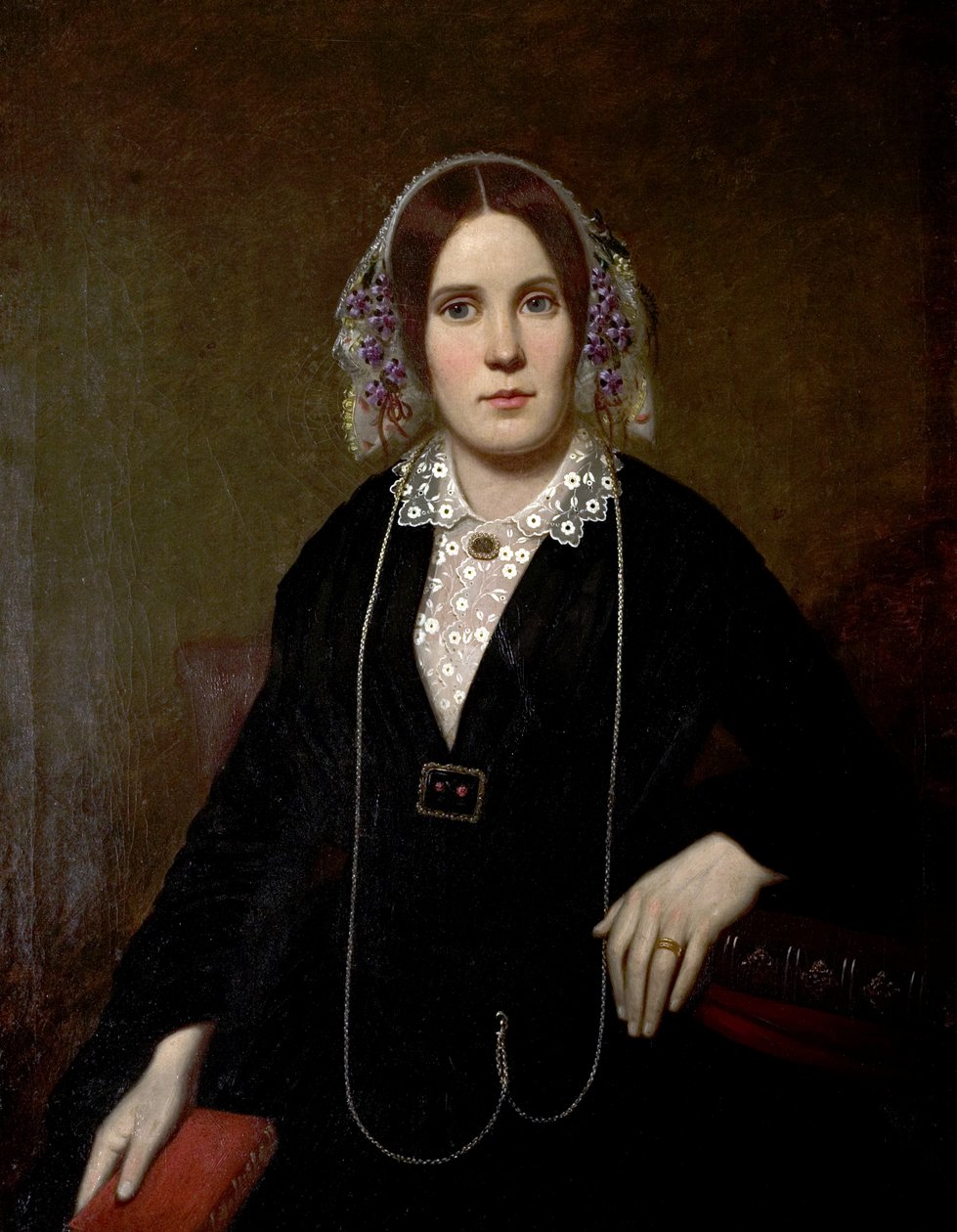 Ritratto di una signora della famiglia Worthington, c.1845-55 da Unknown