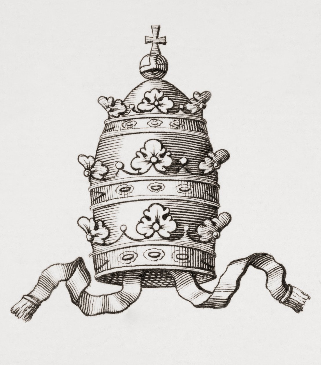 Tiara papale, o Triregnum da Unbekannt Unbekannt
