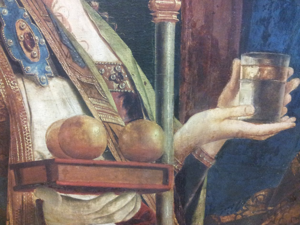 Dettaglio della Pala di San Cassiano (KHM, Vienna) di Antonello da Messina da Unbekannt Unbekannt