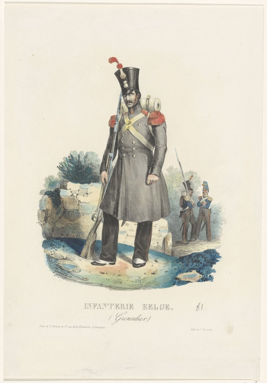 Granatiere belga, 1831 da Unknown