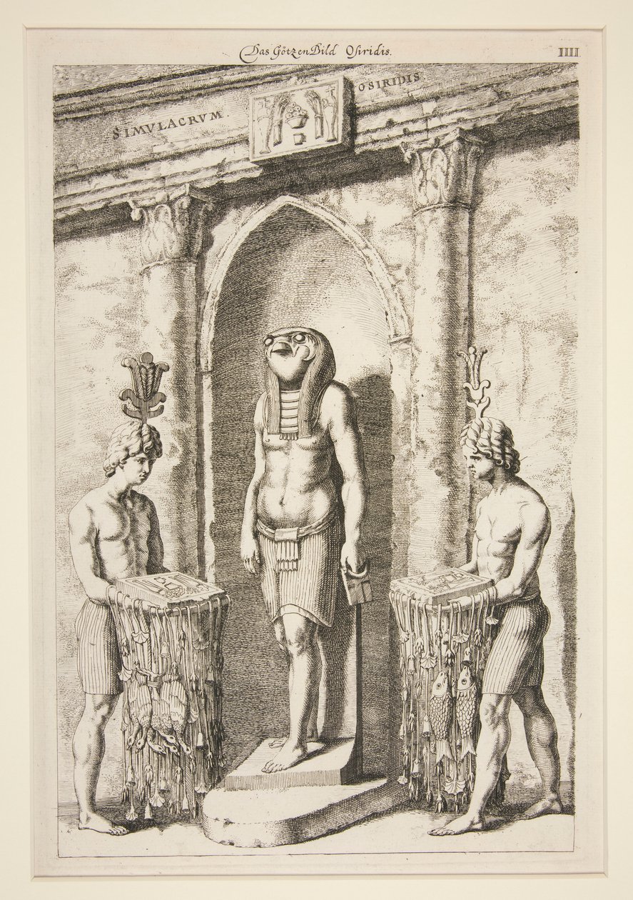 Das Gotzenbild Osiridis [Il Tempio di Osiride] da Unknown