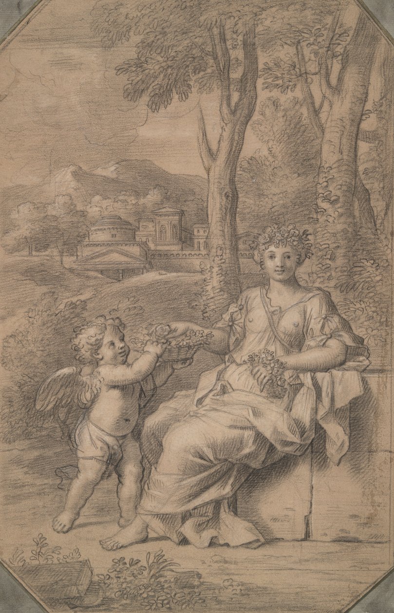 Ritratto di una donna come Flora da Unknown