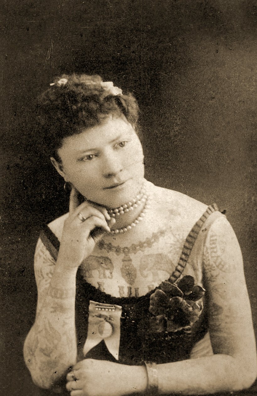 Ritratto di una donna tatuata, c.1905 da Unknown