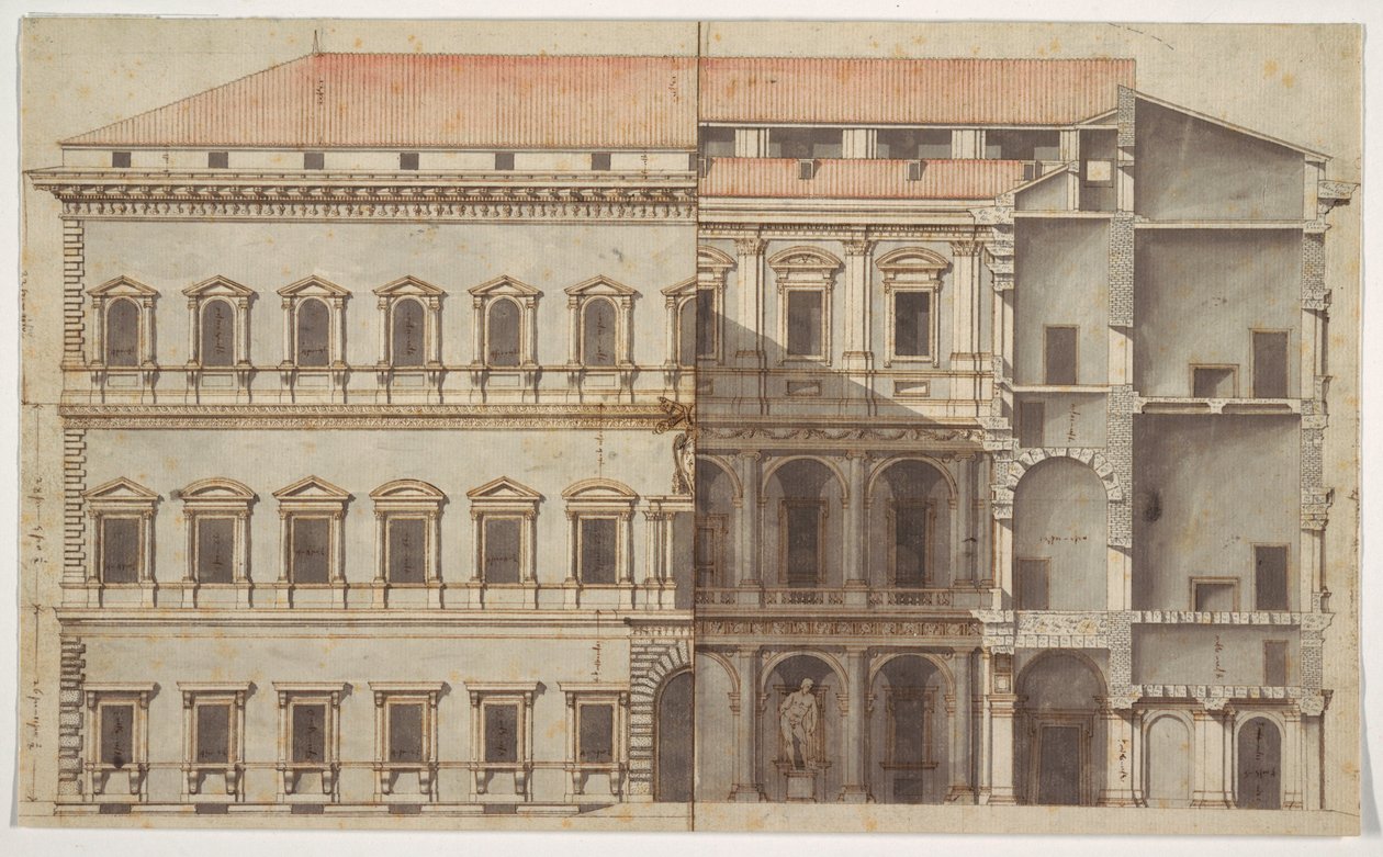 Rendering del Palazzo Farnese, Roma da Unknown