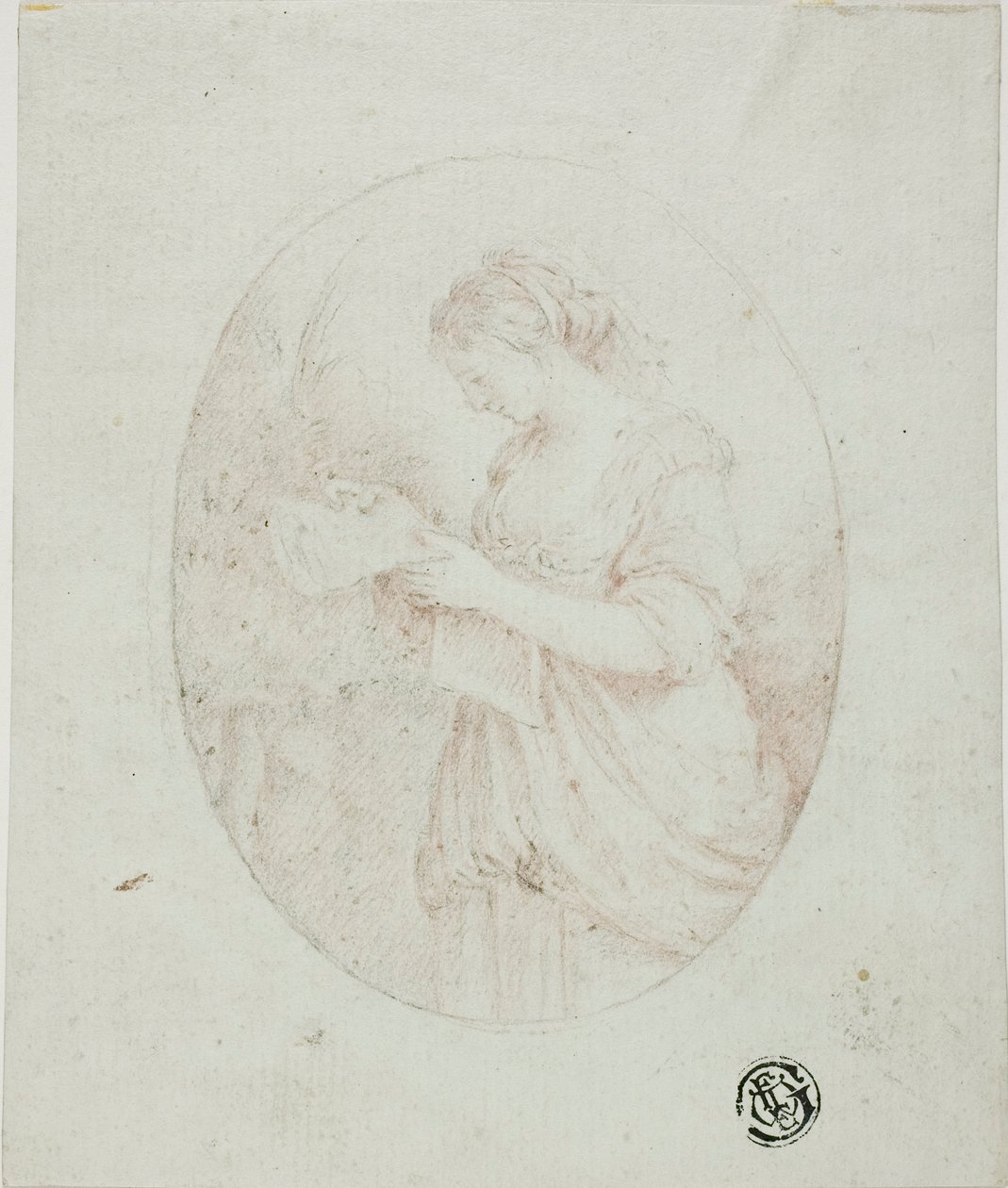 Giovane donna che legge da Unknown