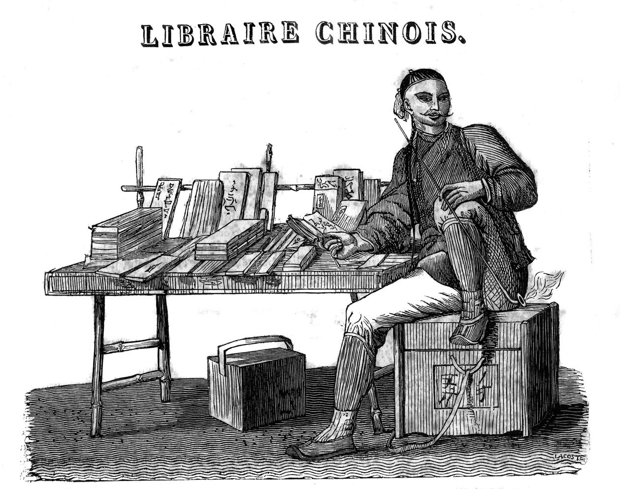 Un libraio cinese nel XIX secolo da Unknown artist