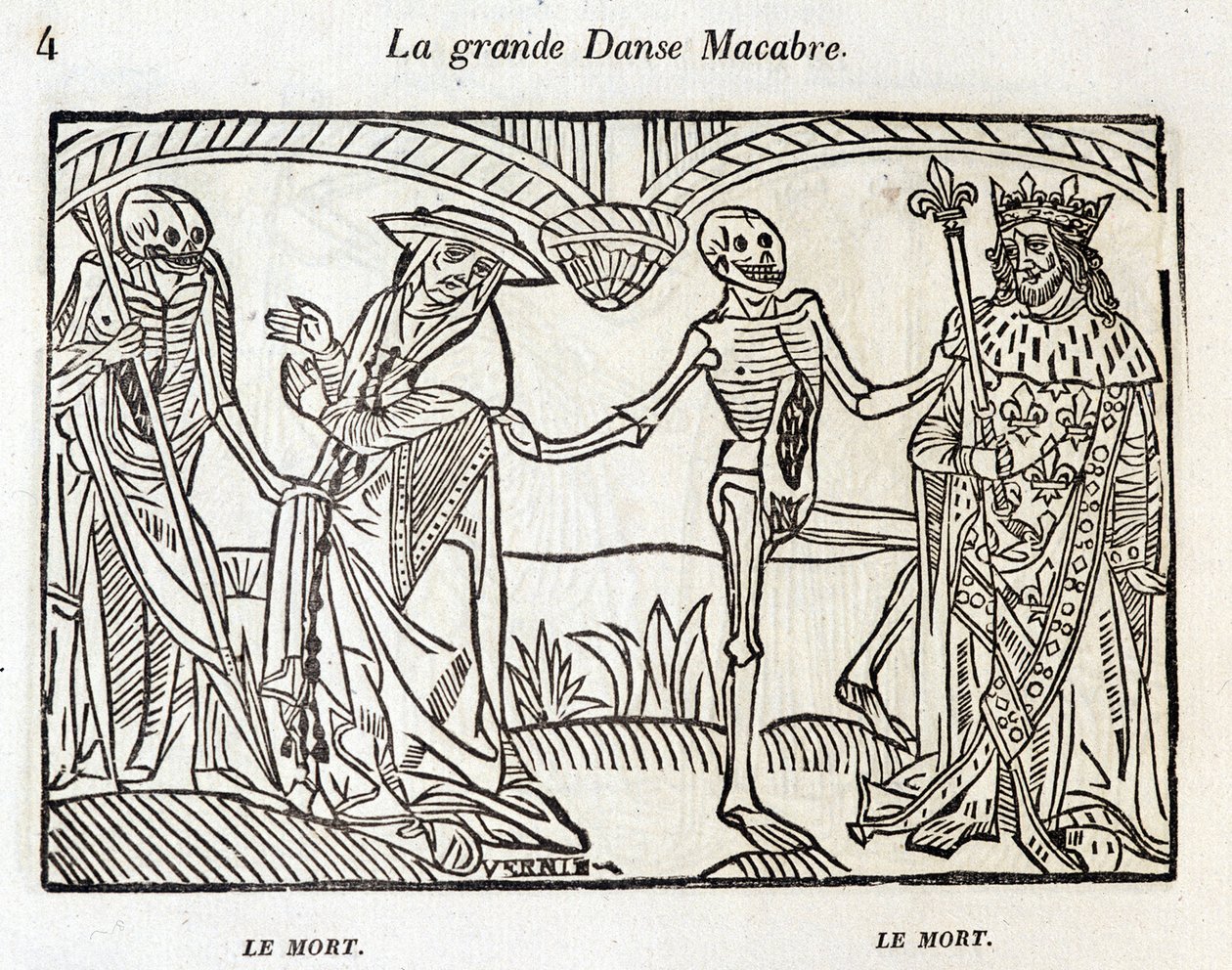 Danza macabra - incisione da Unknown artist