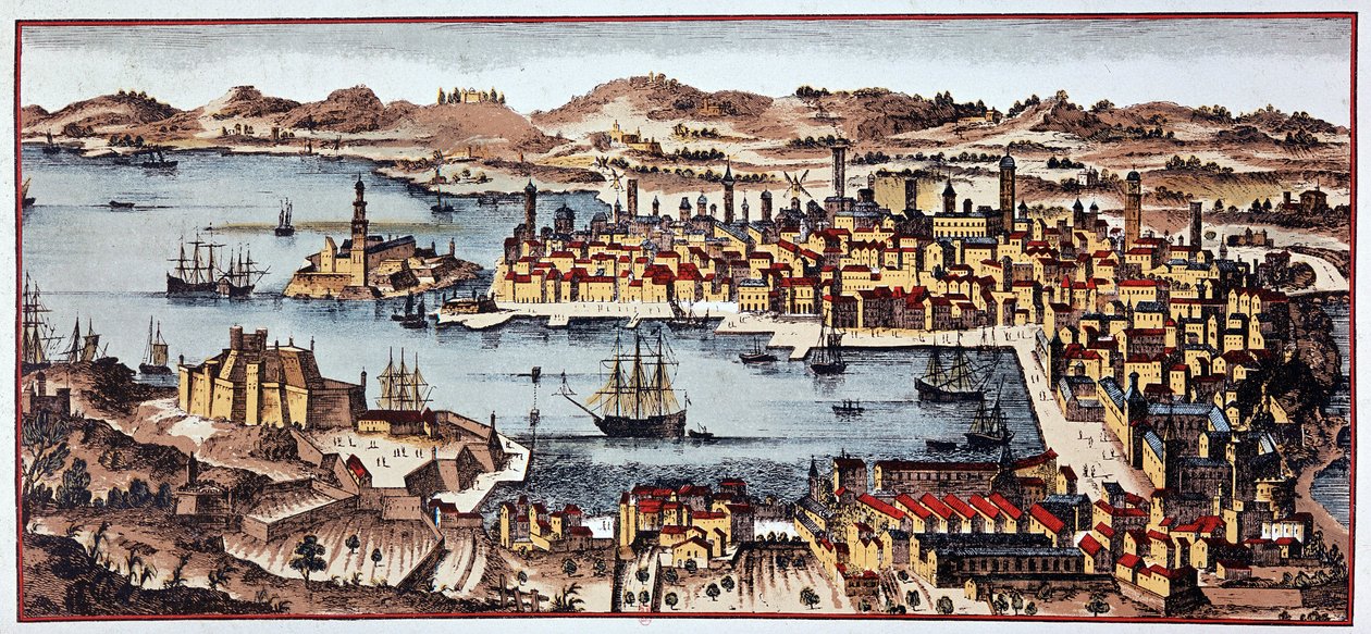 Marsiglia nel 1680 - B.N. da Unknown artist