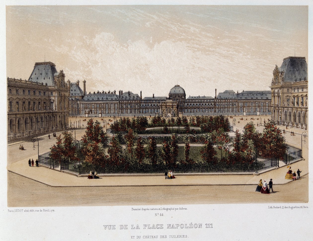 Piazza Napoleone III e il Palazzo delle Tuileries da Unknown artist