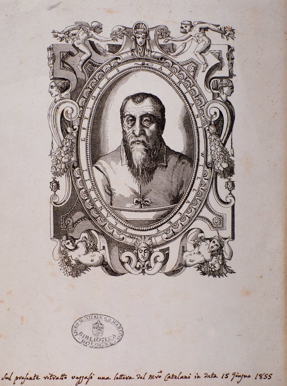 Ritratto di Adrian Willaert (xilografia) da Unknown artist
