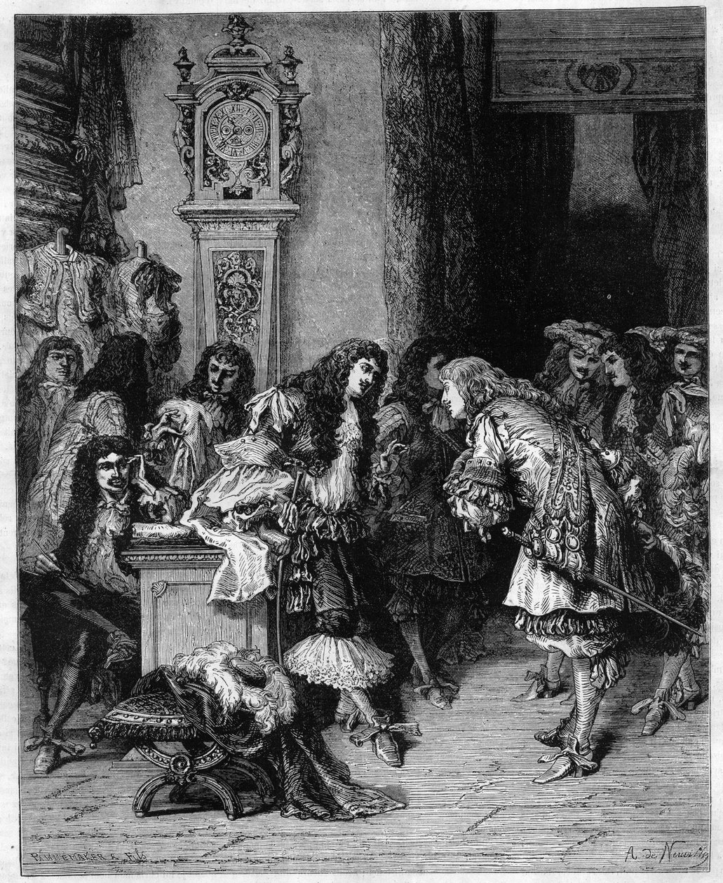 Il drammaturgo Molière (Jean-Baptiste Poquelin). da Unknown artist