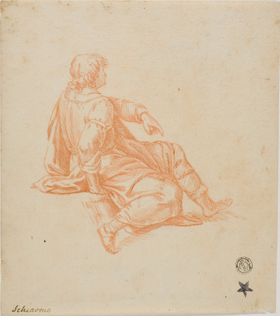 Giovane seduto di profilo da Unknown Italian