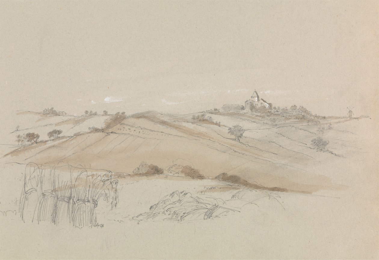 Un Campo con Casa in Lontananza da Unknown artist