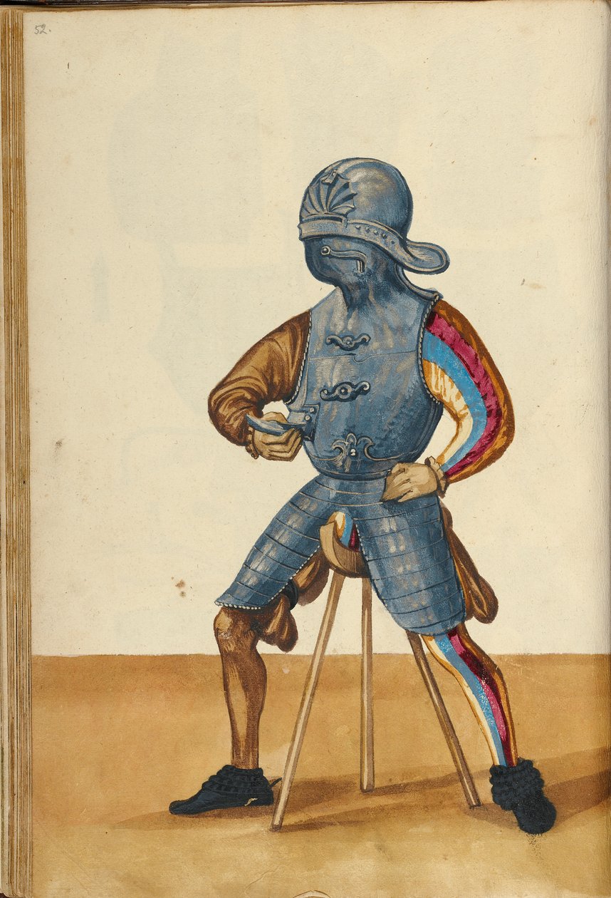 Un uomo in armatura da Unknown artist