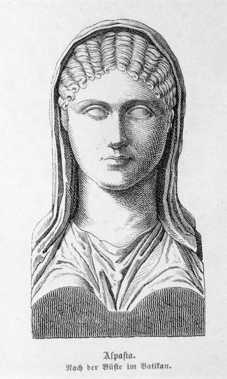 Aspasia di Mileto, amante di Pericle da Unknown artist