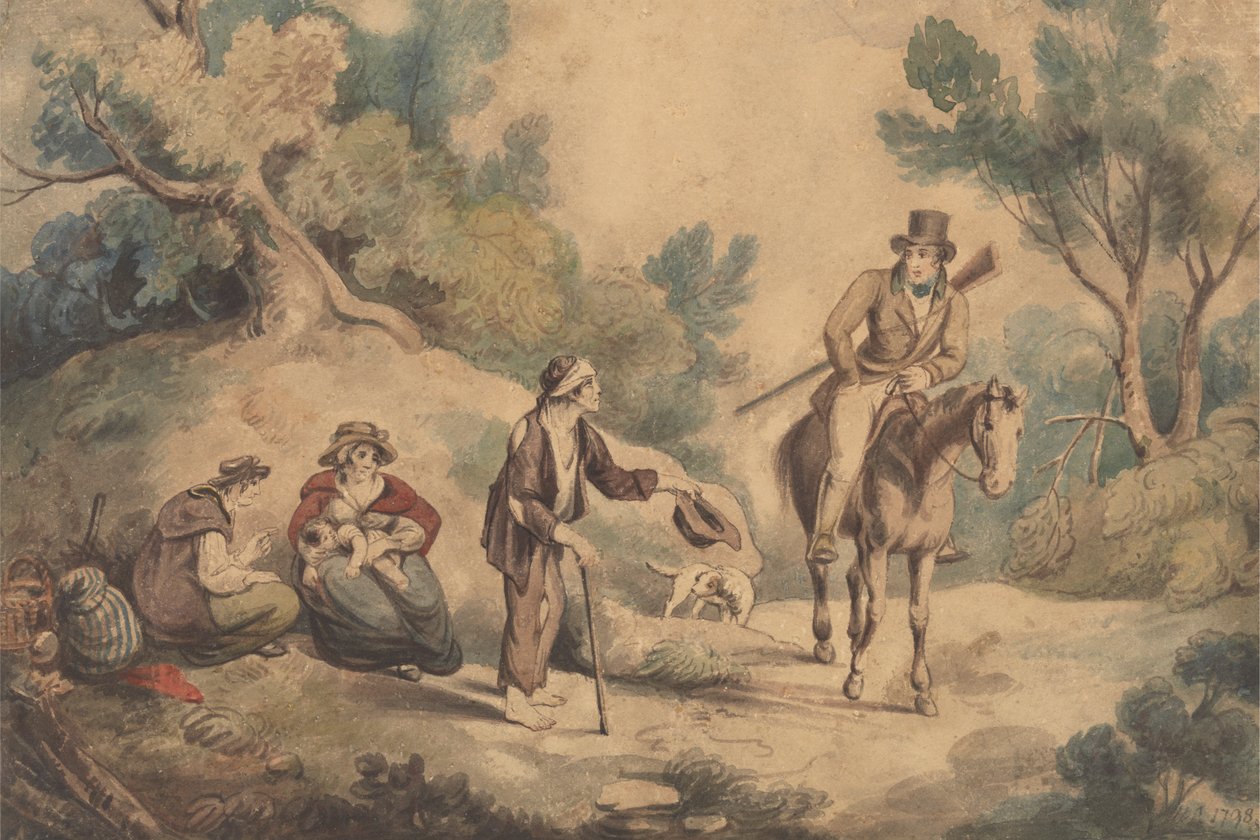 Mendicanti e Cavaliere da Unknown artist