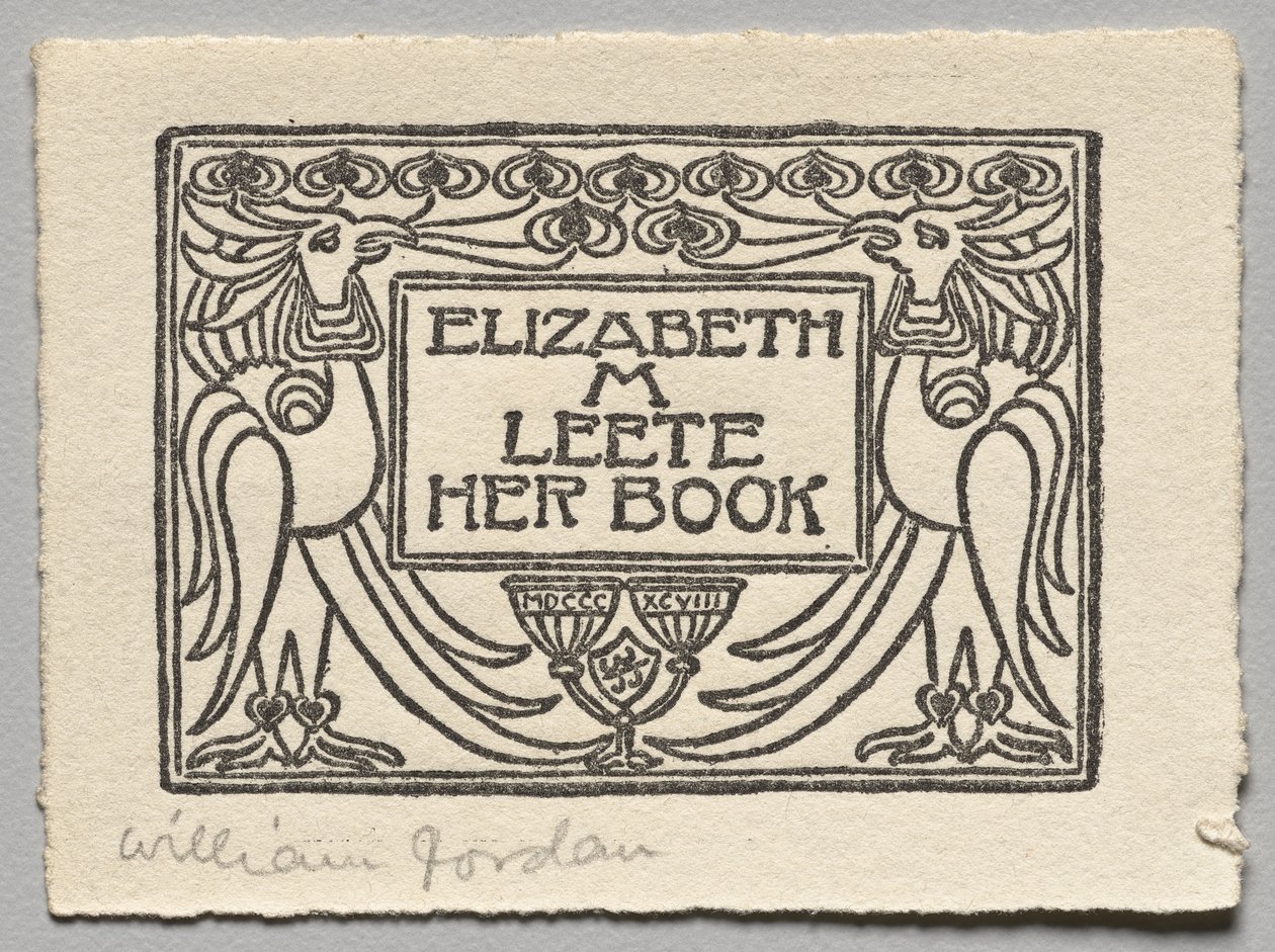 Ex Libris: Elizabeth M. Leete da Unknown artist