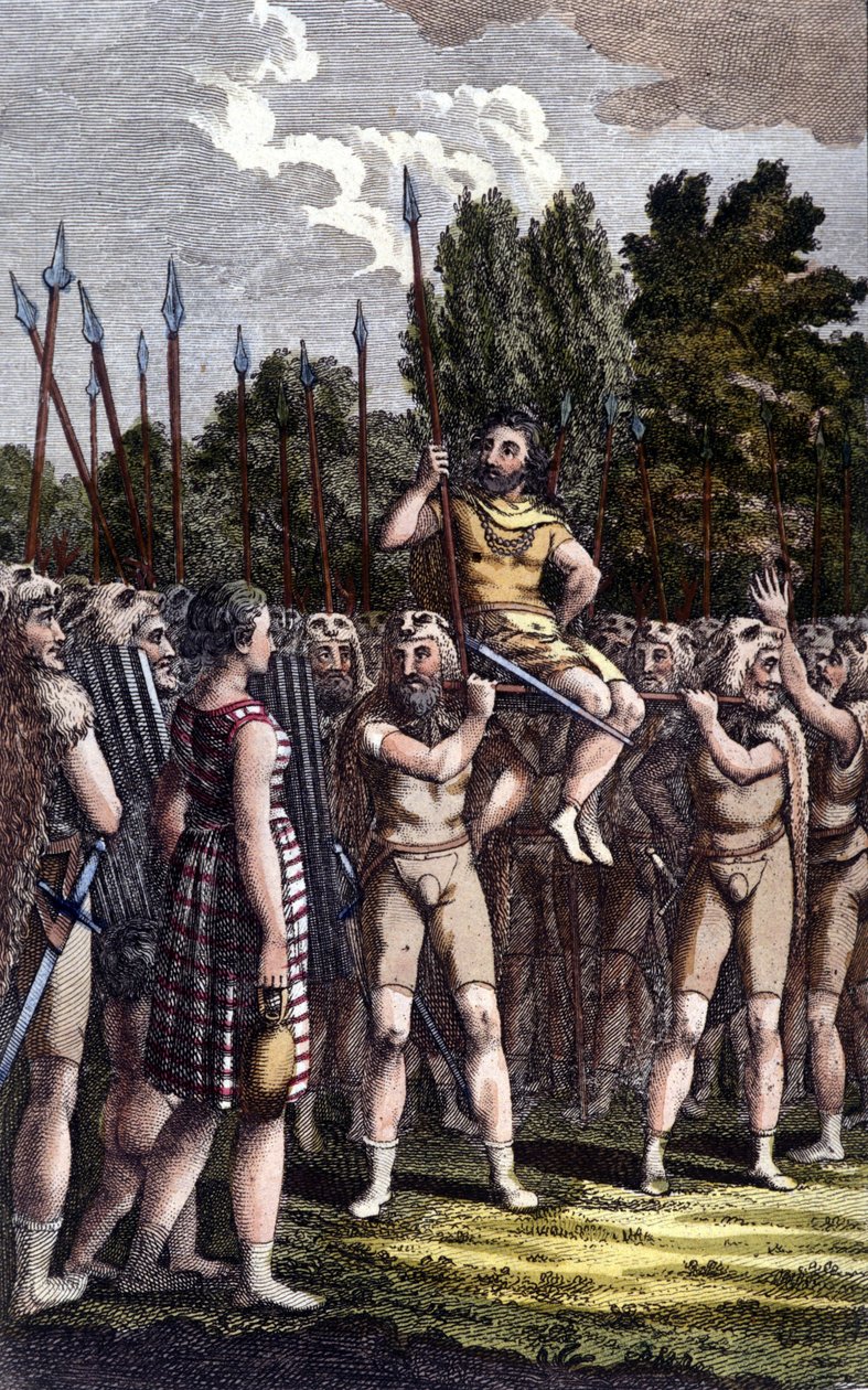 Cerimonia celtica. Incisione del XIX secolo da Unknown artist