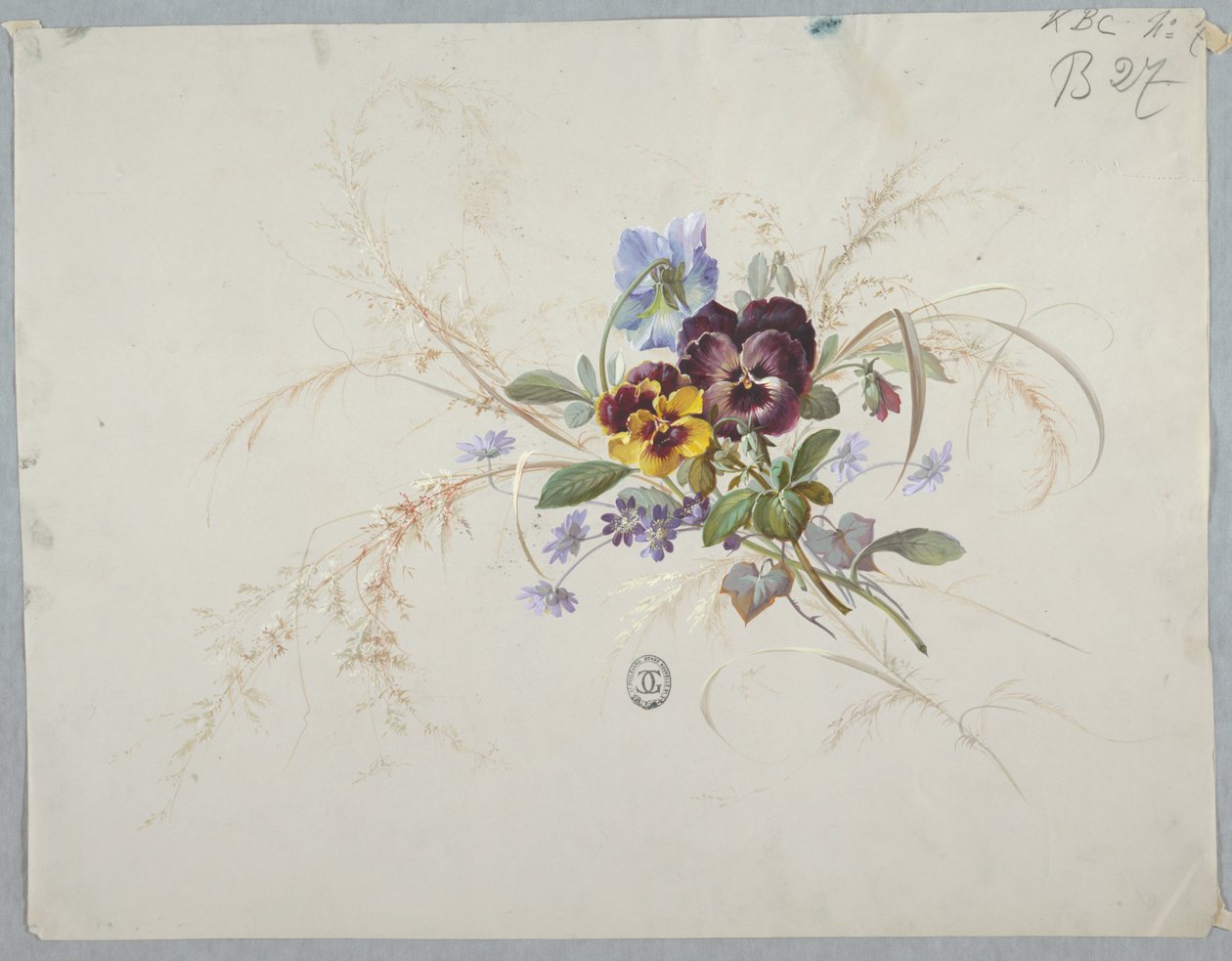 Progetti per carta da parati e tessuti: fiori da Unknown artist