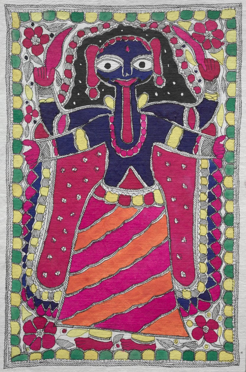 Dipinto devozionale (figura femminile) da Unknown artist