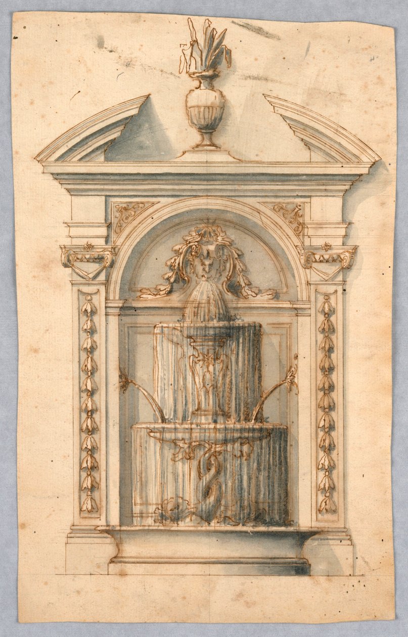 Elevazione di una fontana da Unknown artist