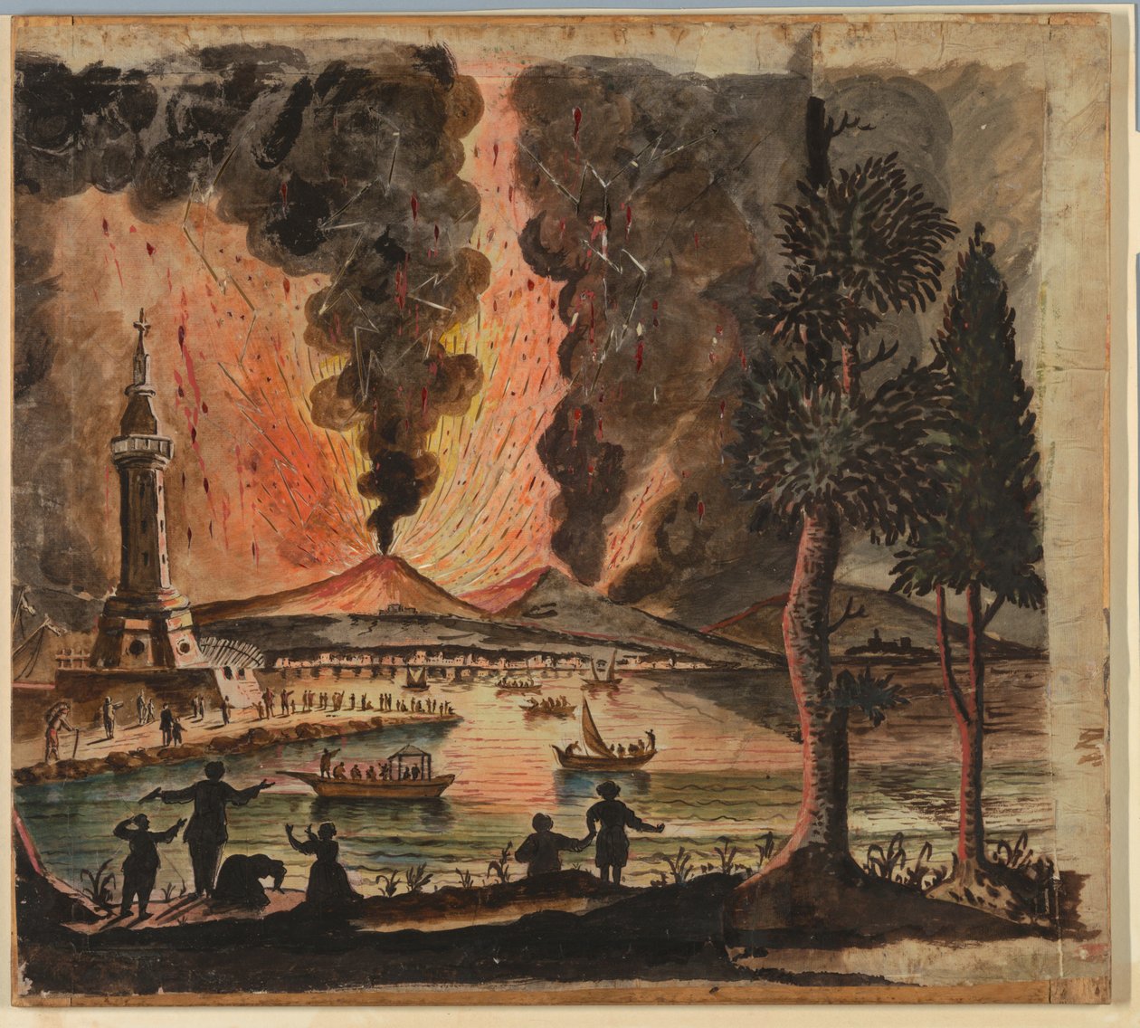 Eruzione del Vesuvio da Unknown artist