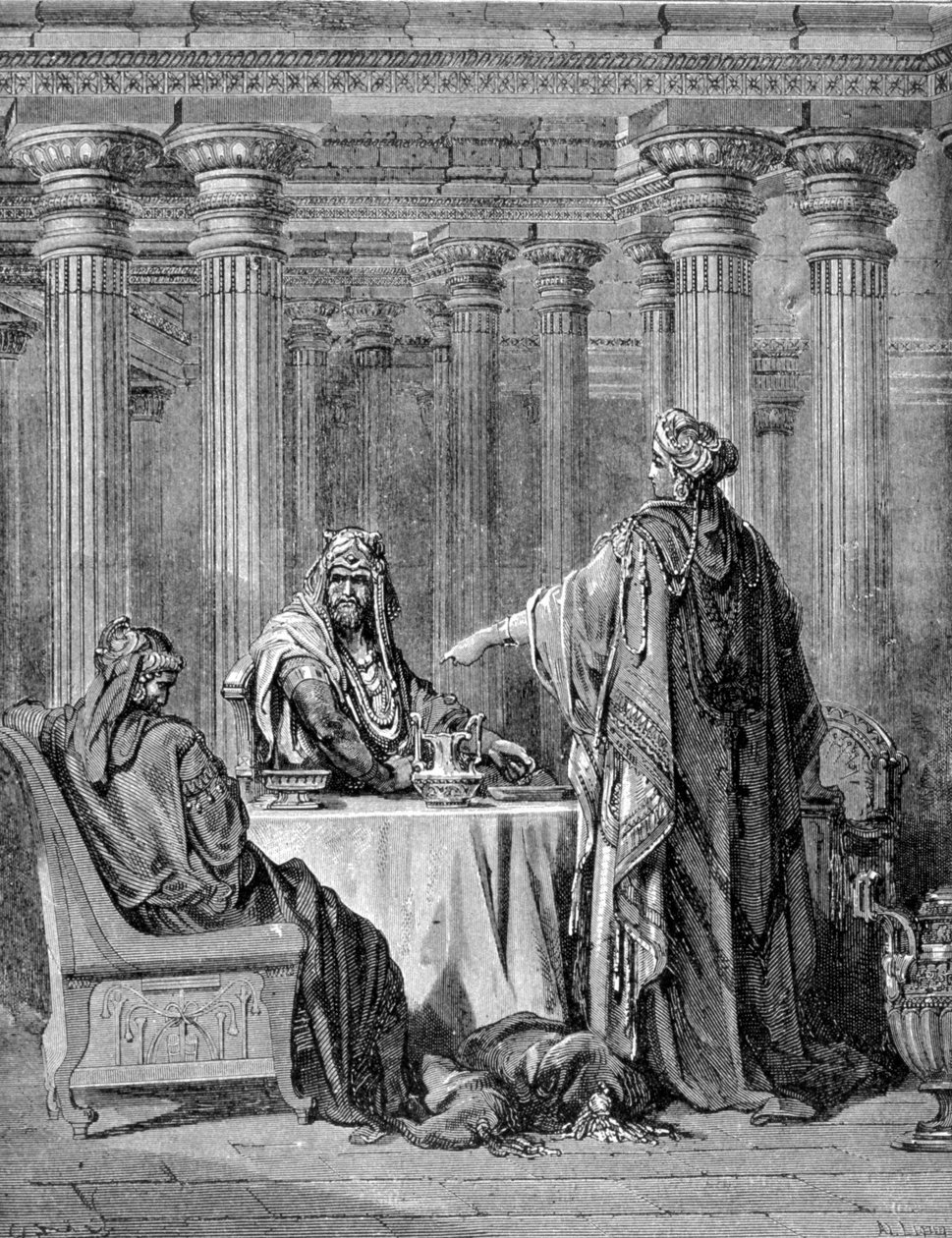 Libro di Ester. Incisione del XIX secolo. da Unknown artist