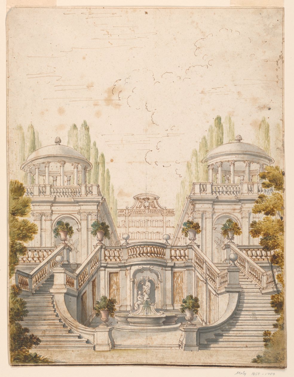 Giardino e villa da Unknown artist
