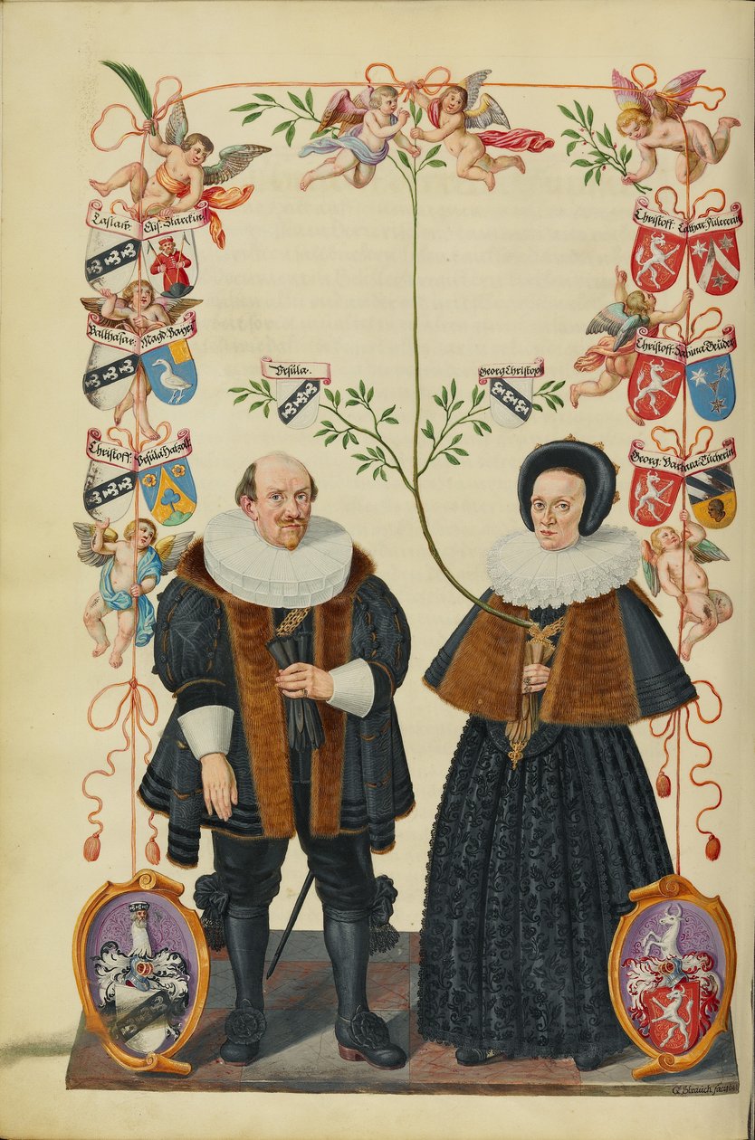 Genealogia della famiglia Derrer da Unknown artist