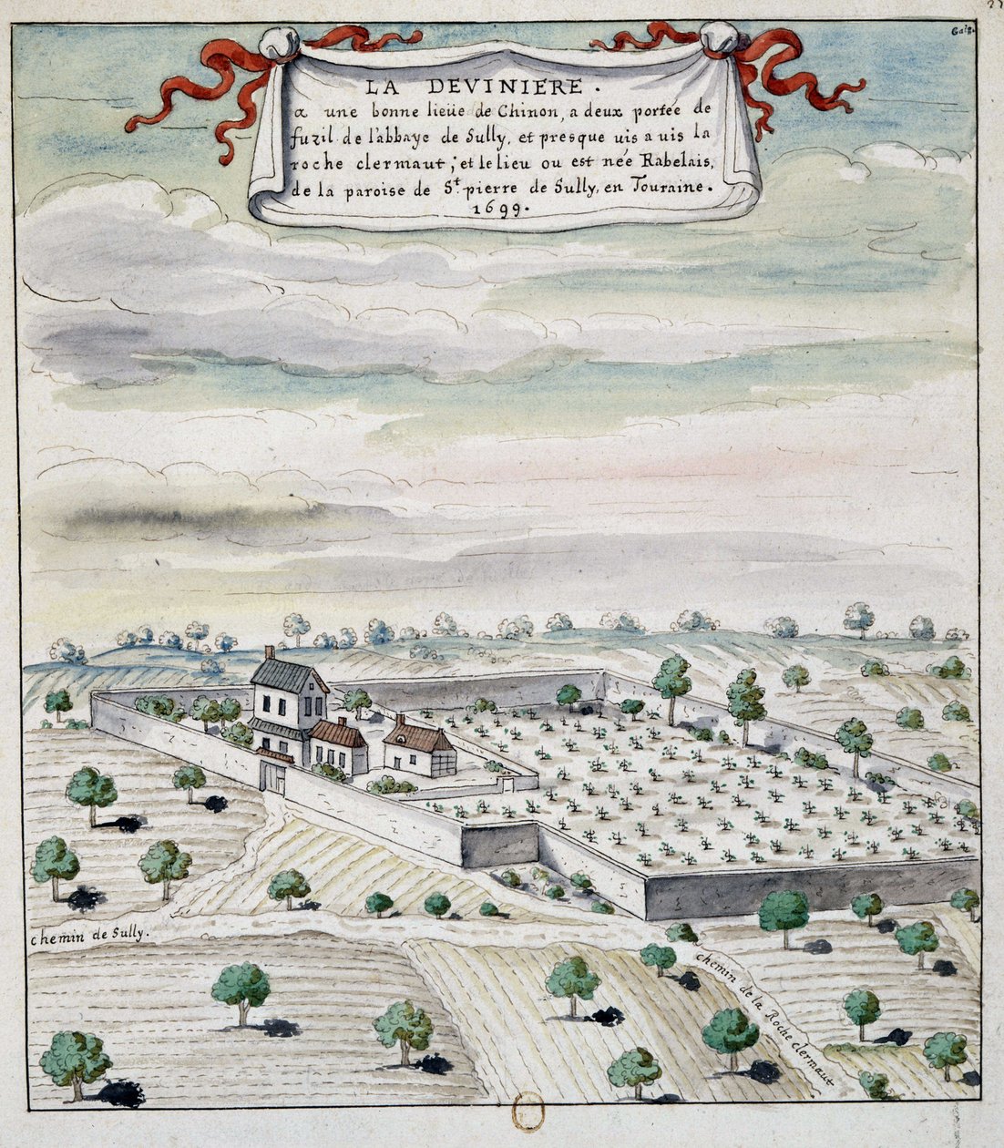 La Devinière (1699), luogo di nascita di Rabelais da Unknown artist