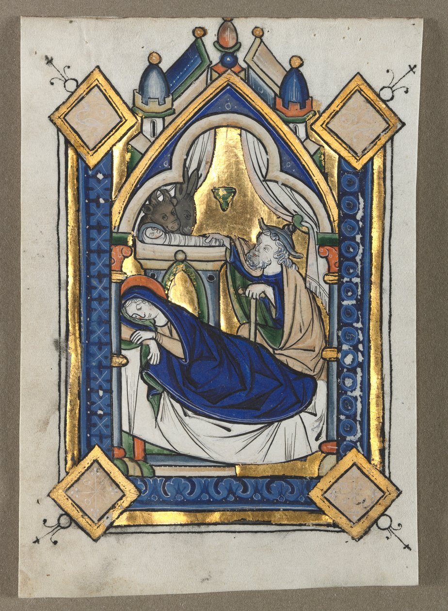 Foglia escissa da un Salterio: La natività da Unknown artist