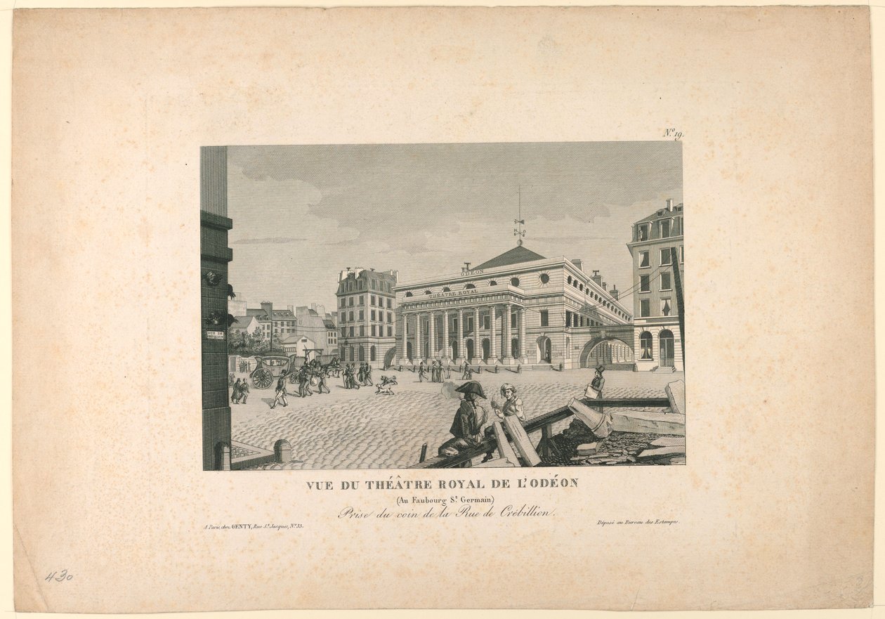 Teatro Odeon, Parigi da Unknown artist