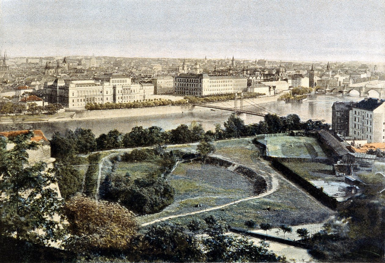 Praga, vista generale, fine XIX secolo da Unknown artist